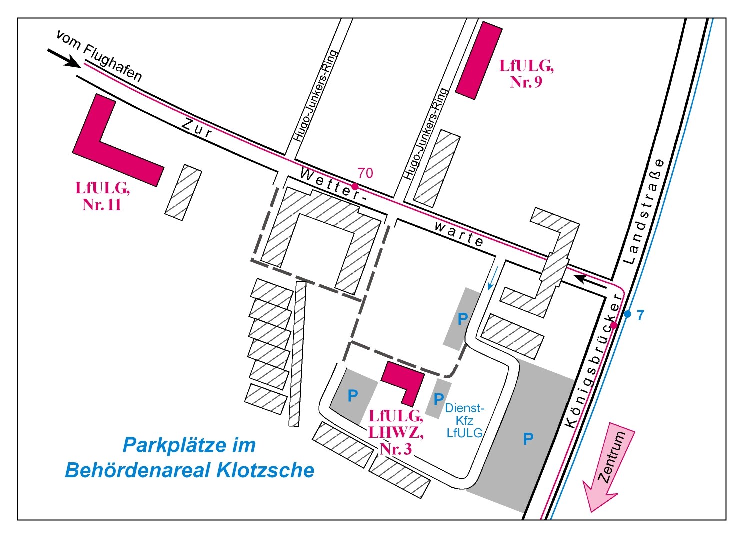 Parkplätze in Klotzsche 