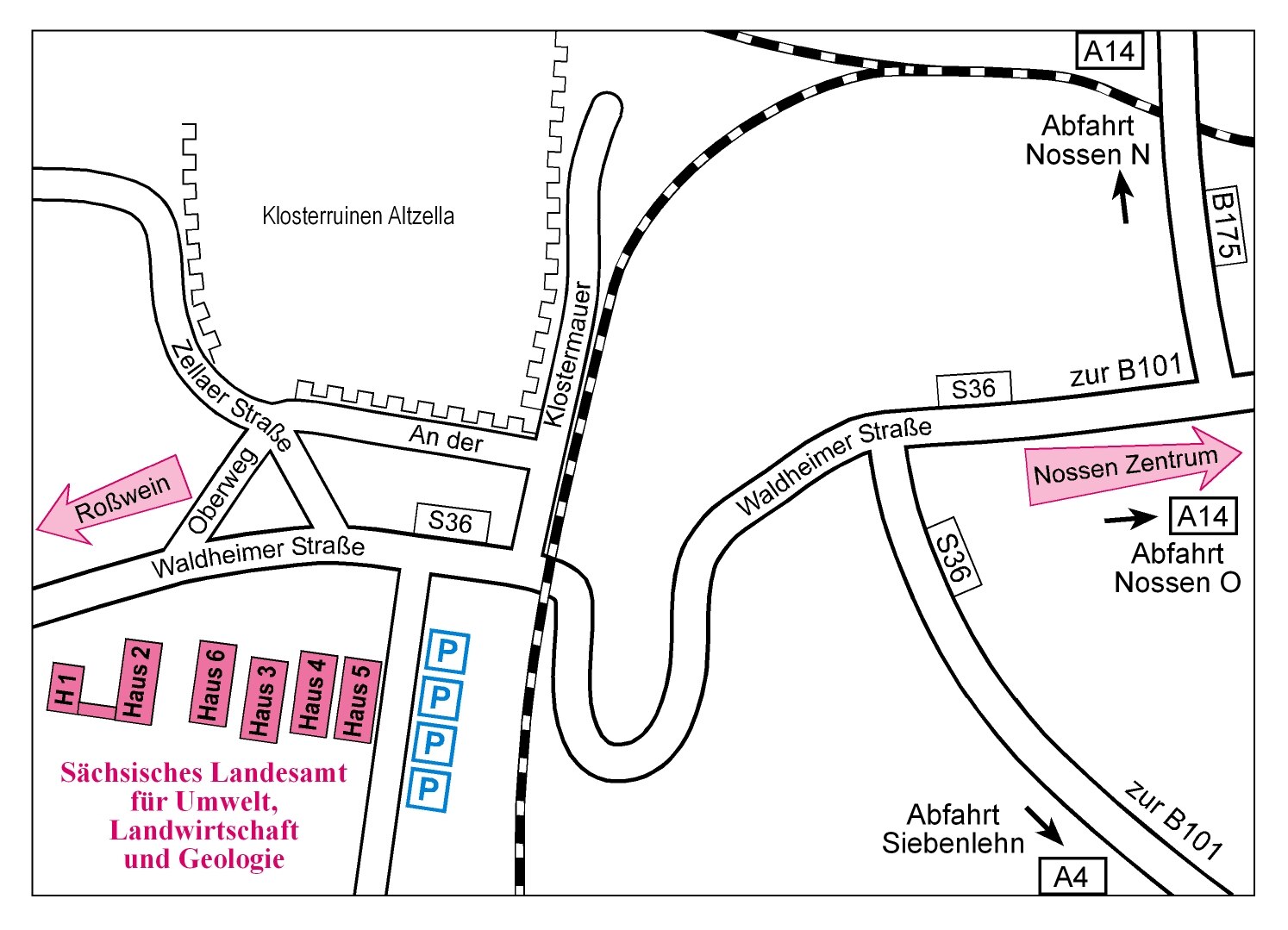 Anfahrt Standort Nossen